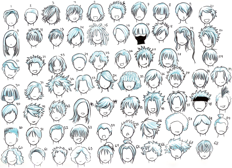 Аниме прически