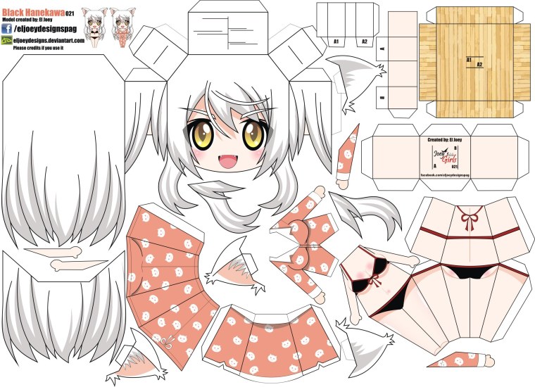 Паперкрафт аниме Чиби