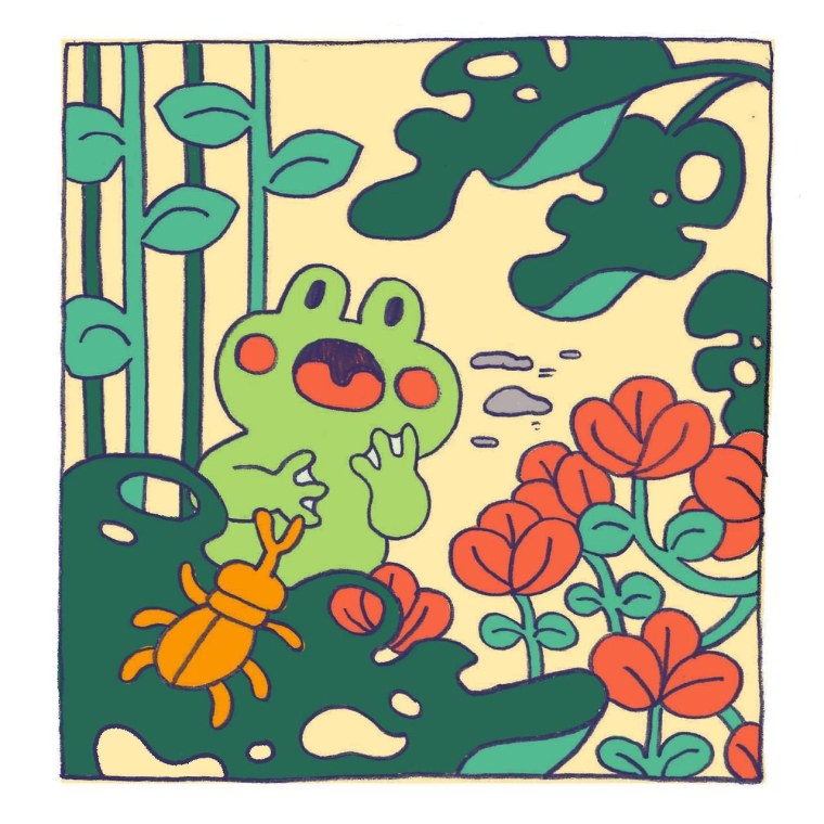 Жаба на кувшинке