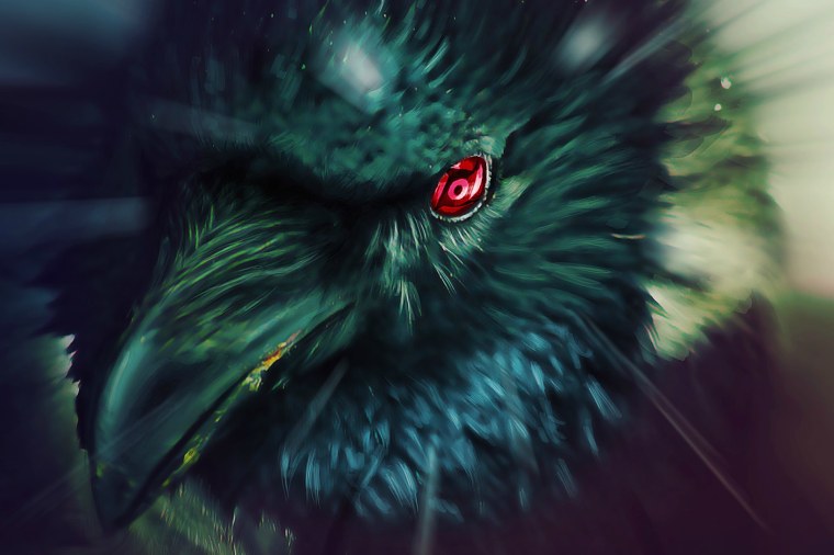Ворон с красными глазами