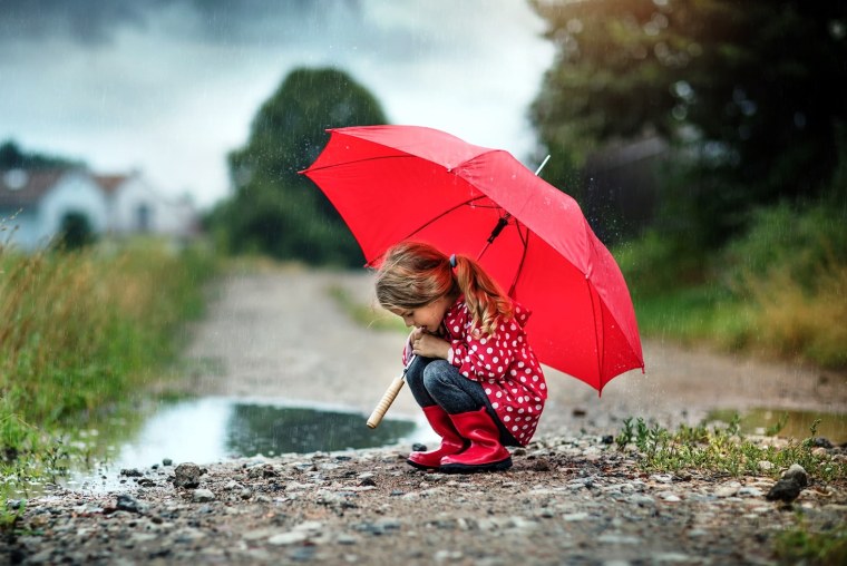 Фотосессия с зонтом летом