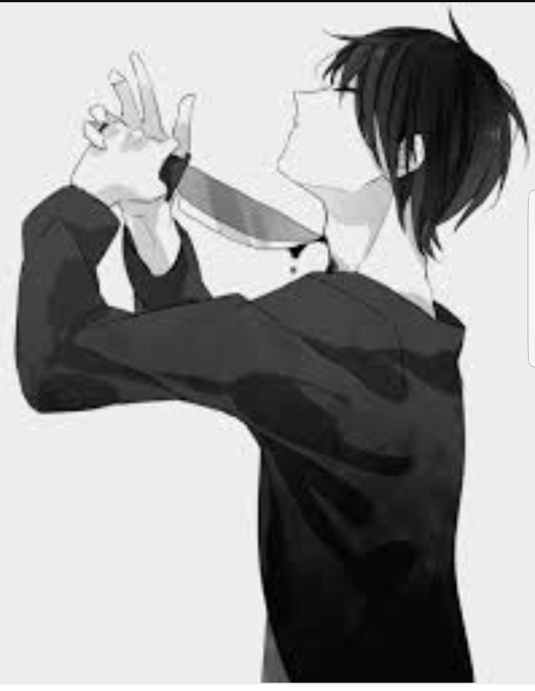 Грустный аниме парень