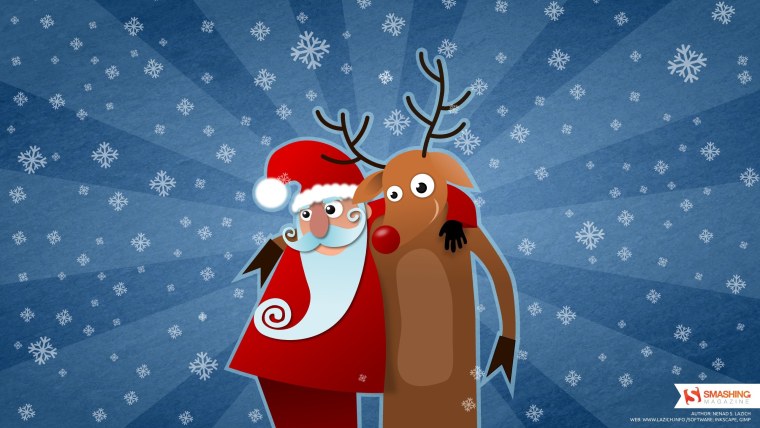 Новогодний олень вектор