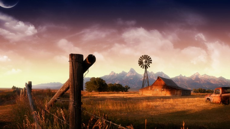 Пустыня Техаса перед закатом