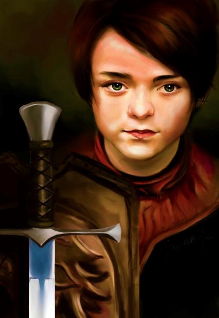 Игра престолов арт с арией Старк