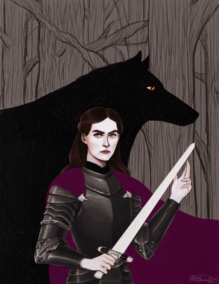 Игра престолов арт с арией Старк