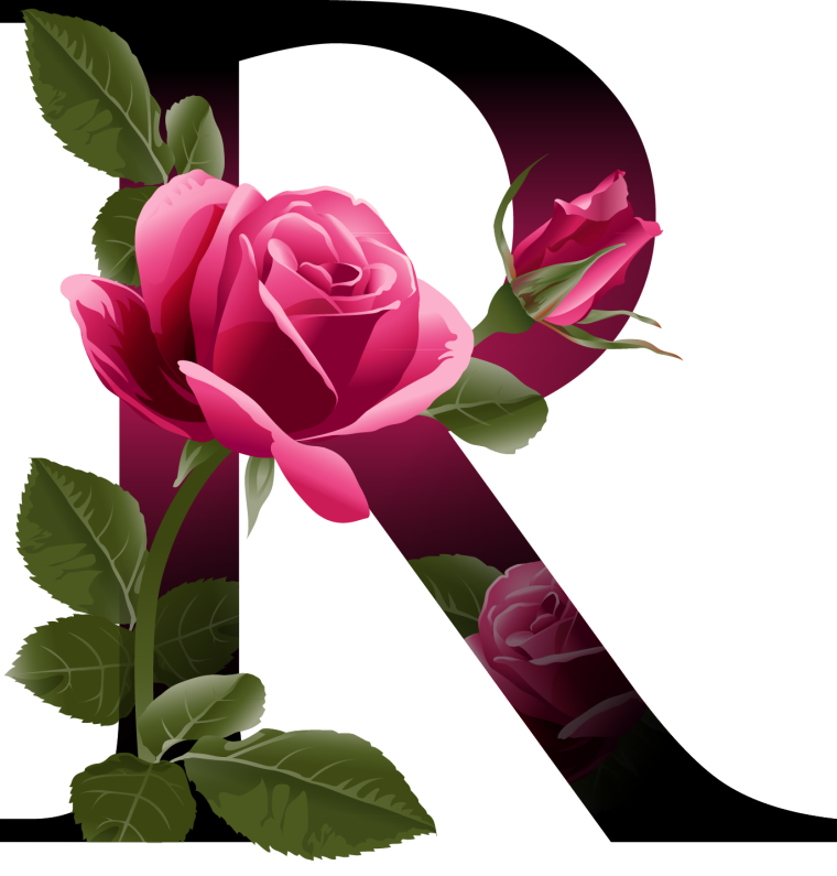 Буква р с цветочками