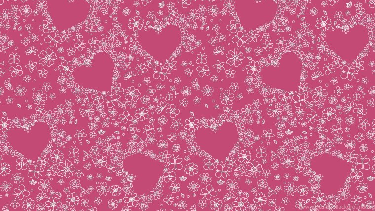 Светло розовый фон с сердечками