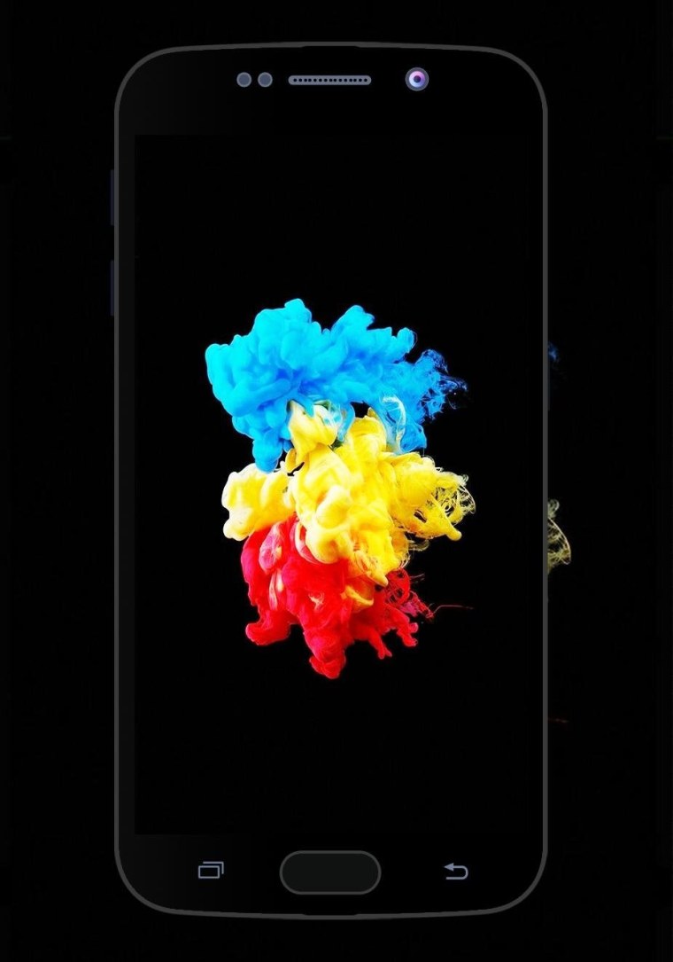 Цветные линии на черном фоне