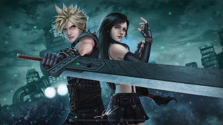 Final Fantasy cloud and Aerith