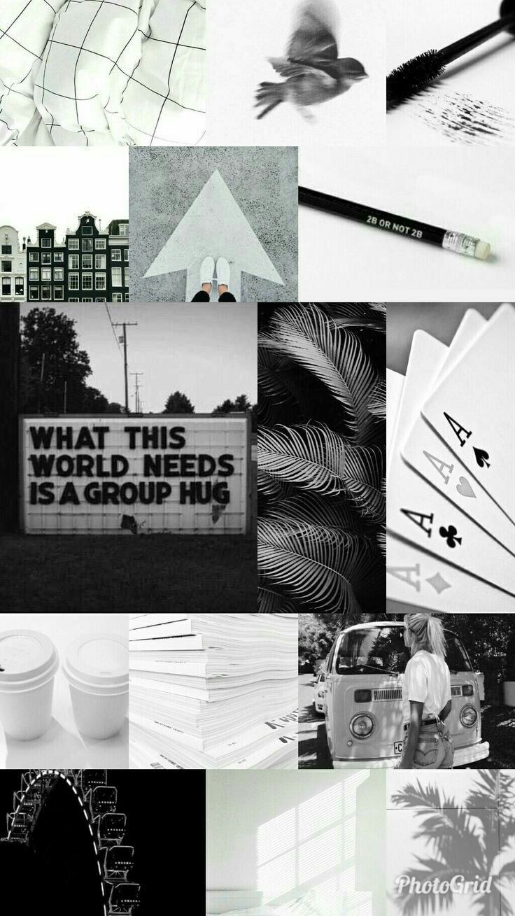 Черно белый коллаж