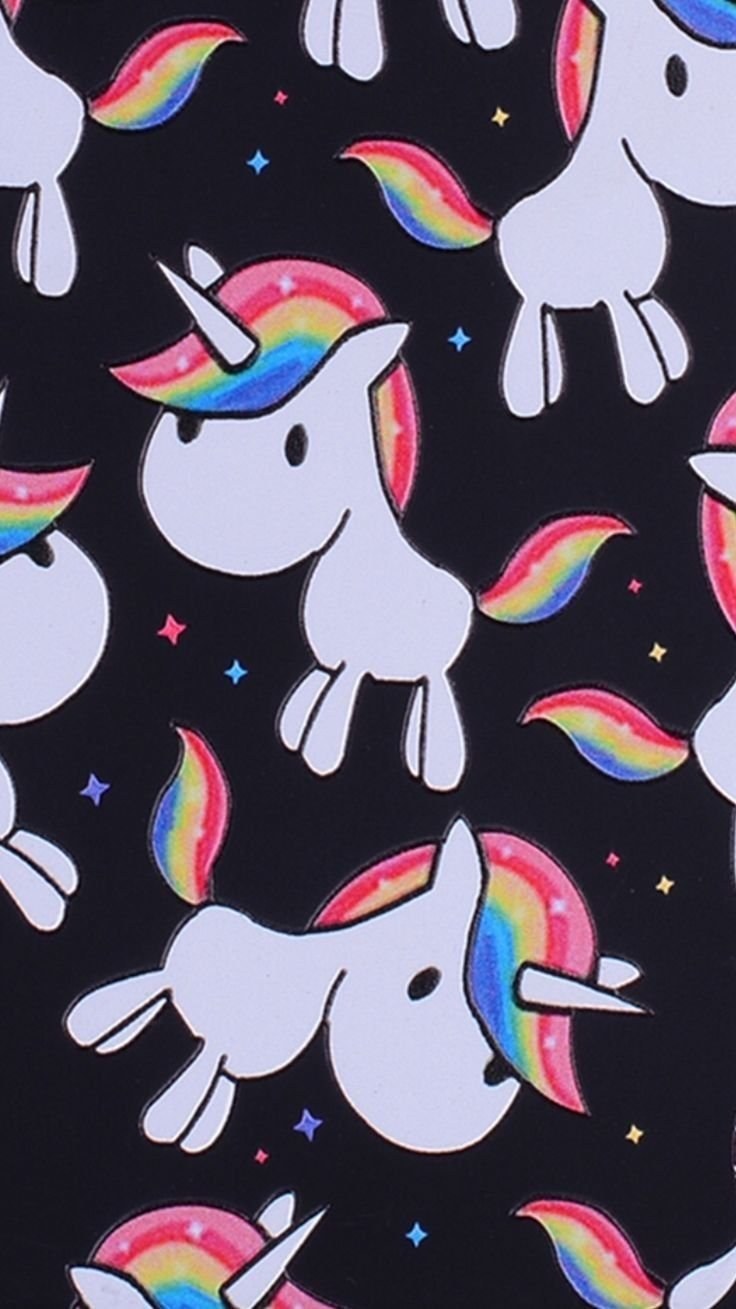 Единорог на черном фоне