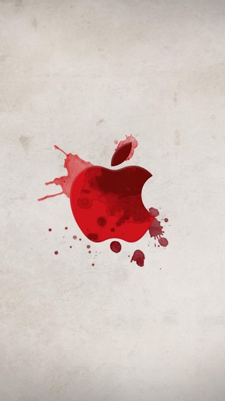 Заставка на айфон белая с красным