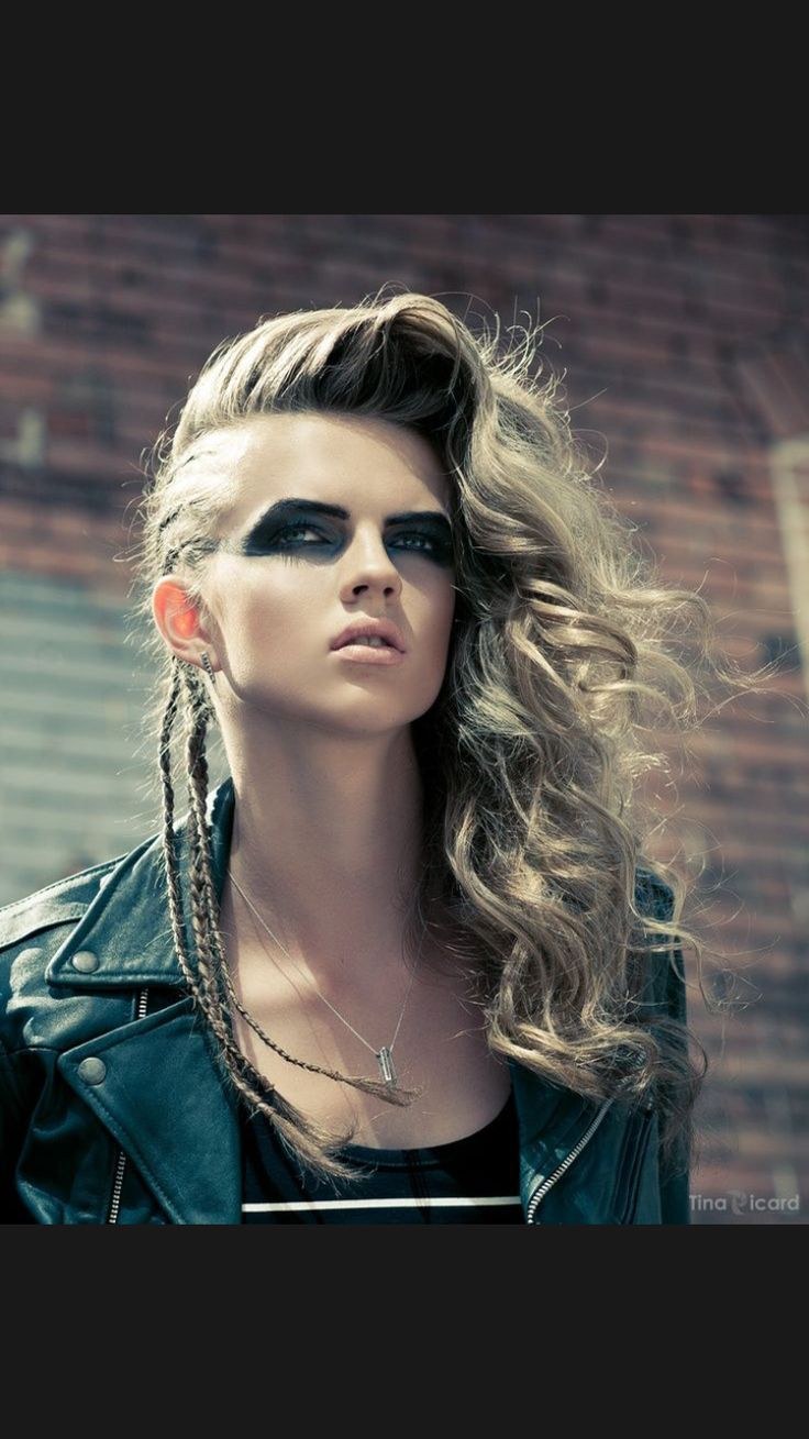 Глэм рок прически