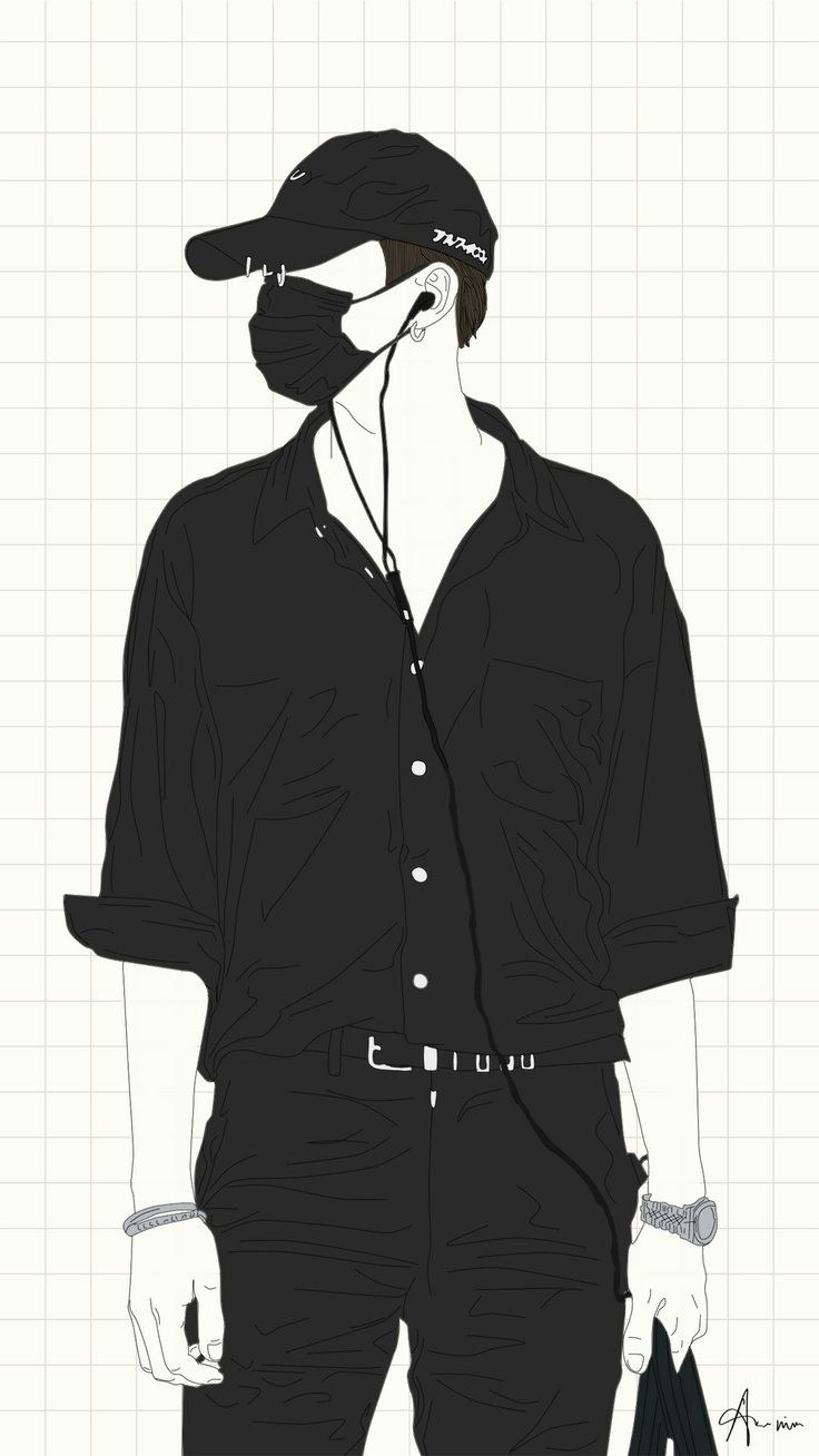 Черный силуэт в капюшоне