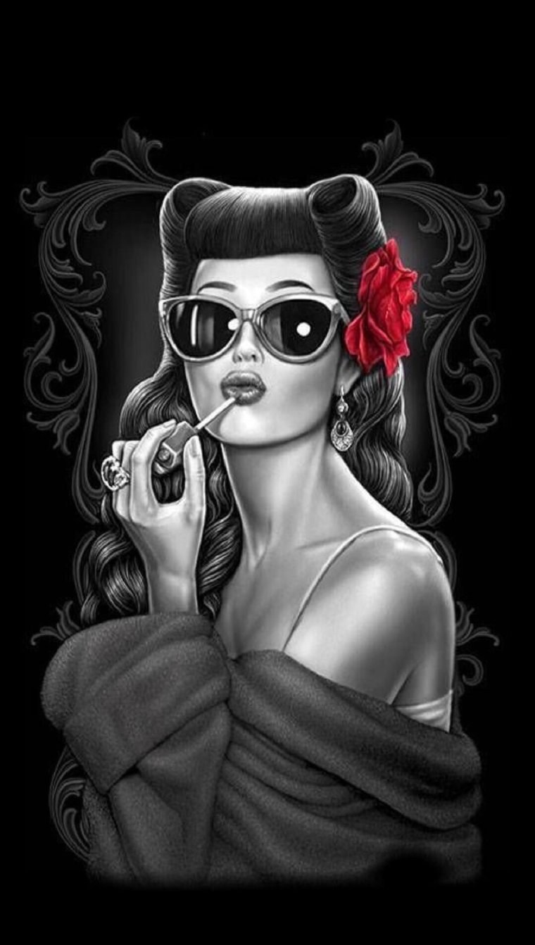 Гламурная девушка рисунок