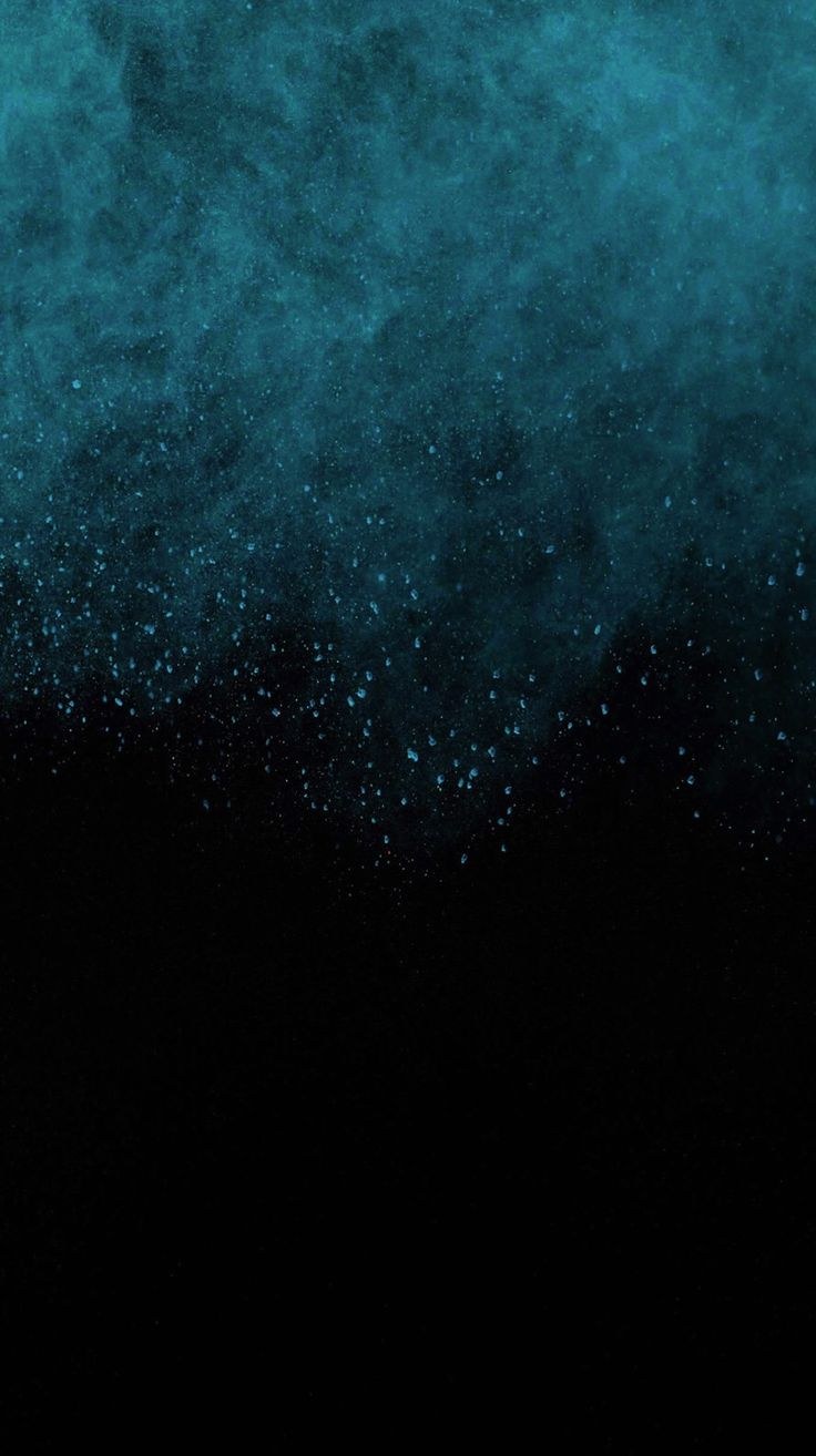 Синие цветы на черном фоне