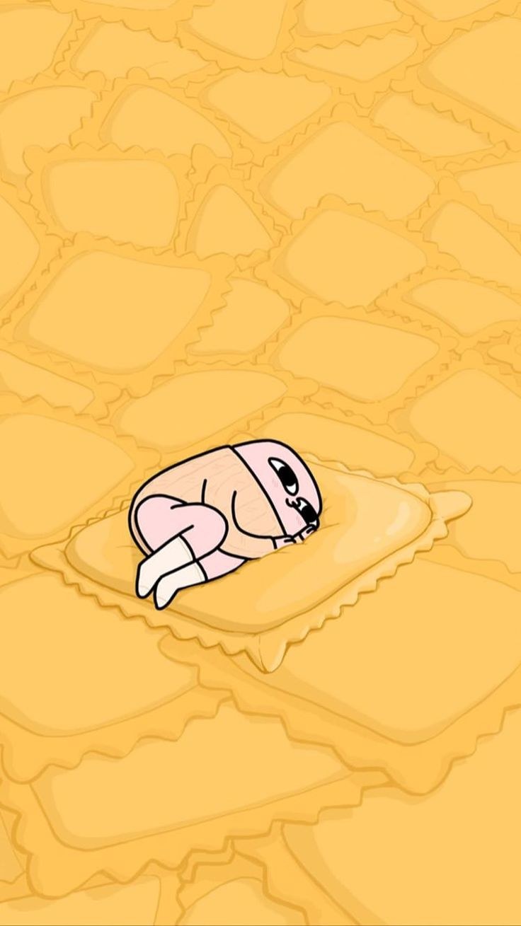 Розовый человек с большими глазами