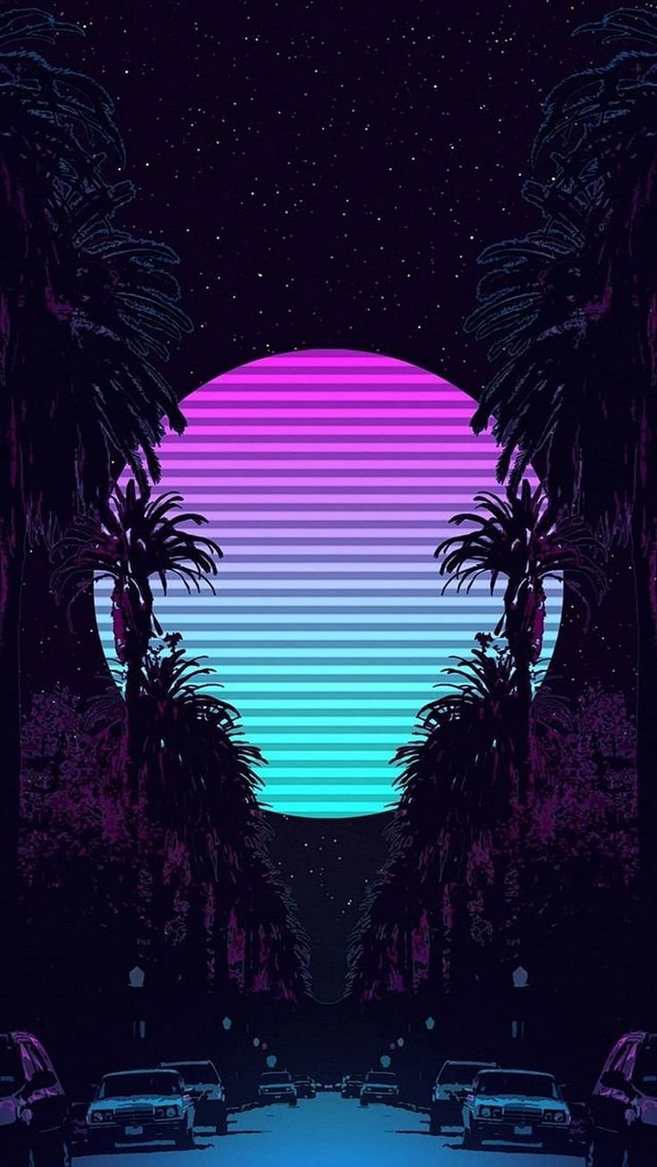 Неоновый фон для сторис