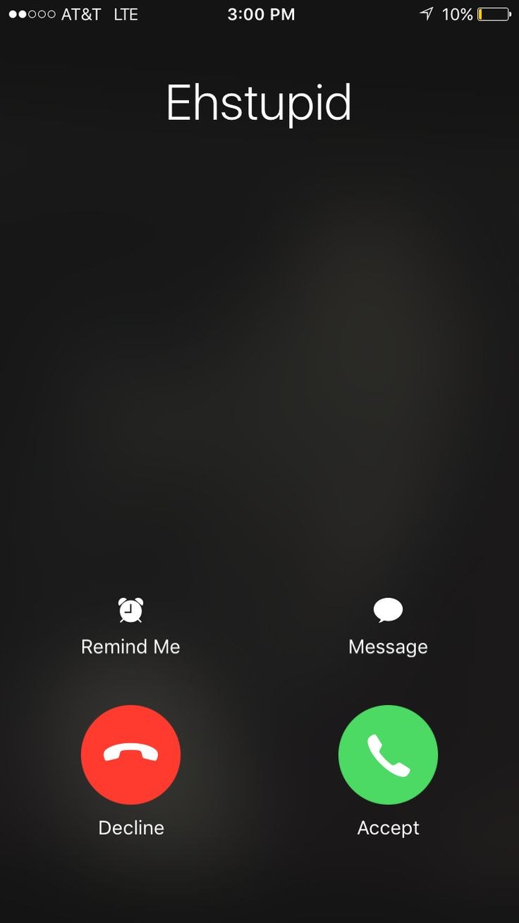 Скриншот входящего вызова iphone