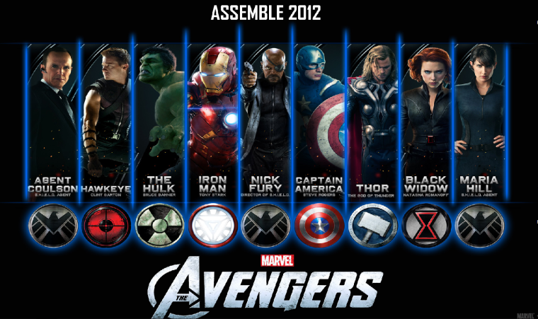 Герои Марвел вместе