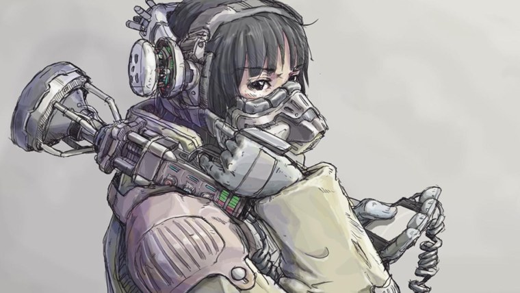 Аниме парень в противогазе