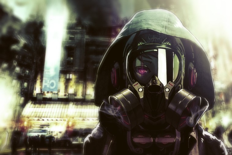 Хатсуне Мику в противогазе