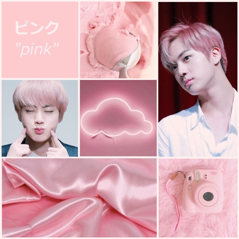 Эстетика Джина из БТС розовый