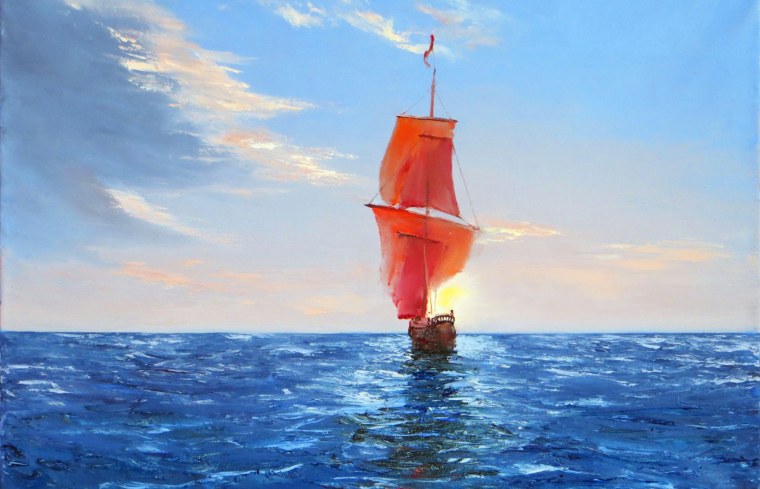 Яхта на закате