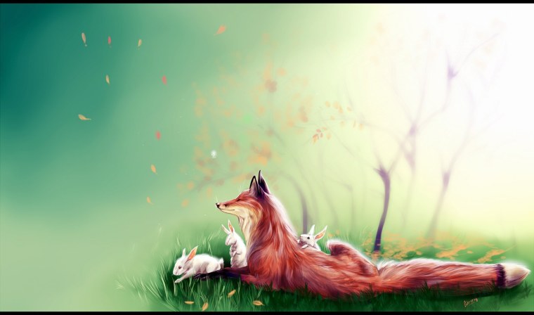 Лиса арт Минимализм