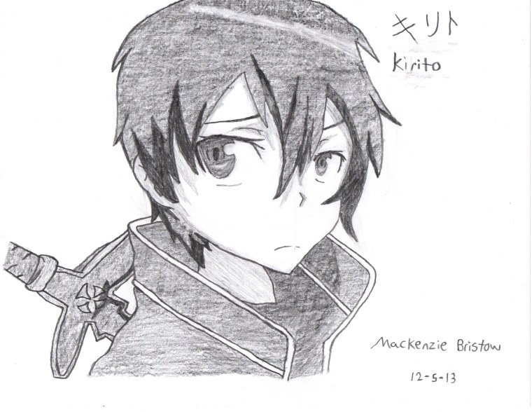 Кирито карандашом Анос