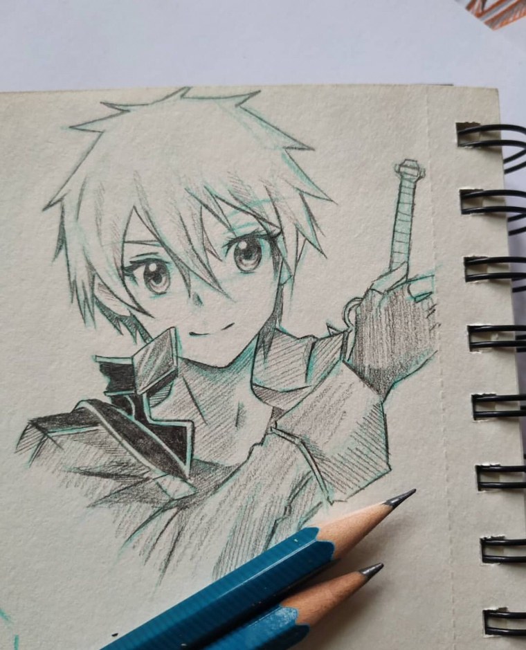 Кадзуга Киригая карандашом