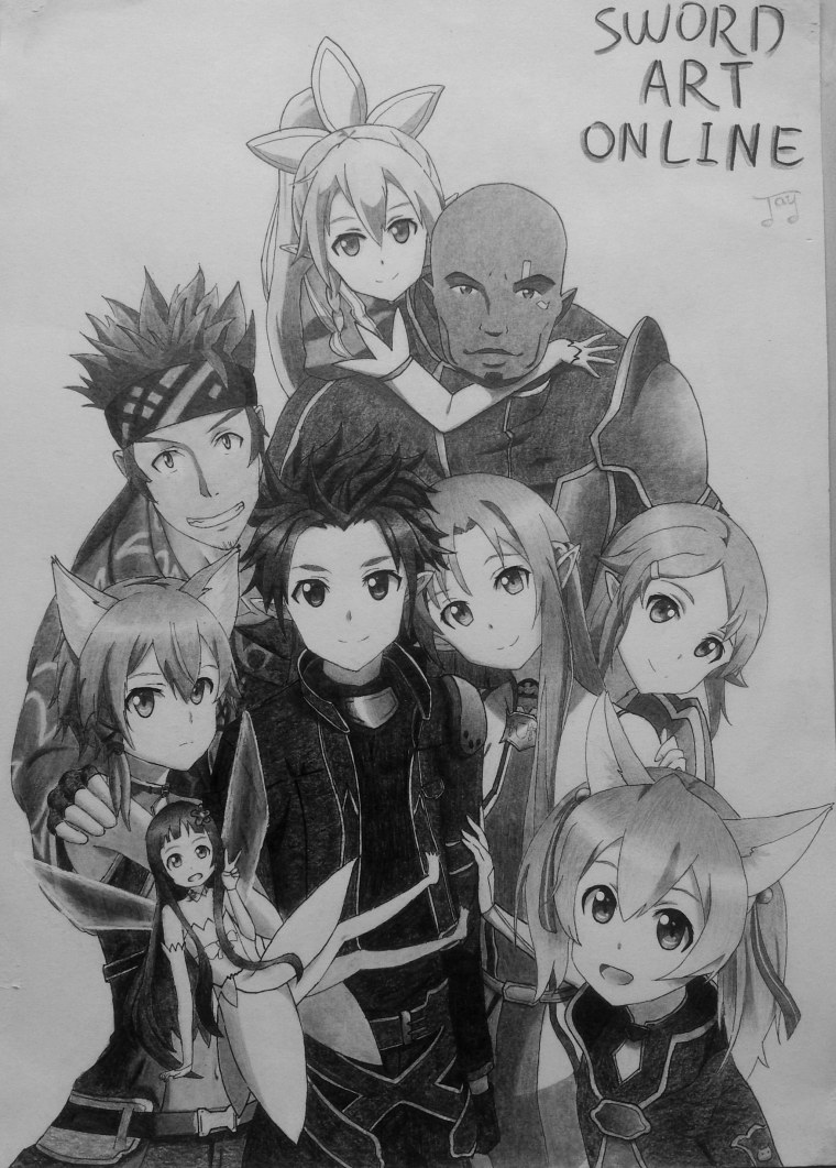 Графический портрет Кирито