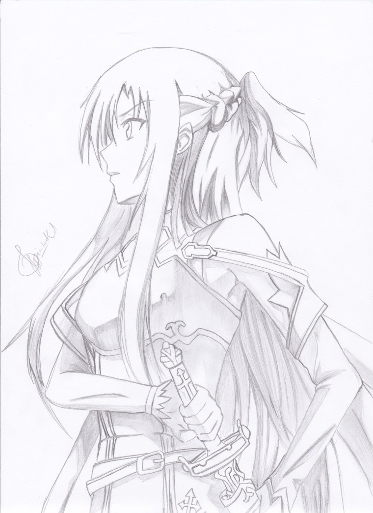 Раскраска Sword Art online Кирито