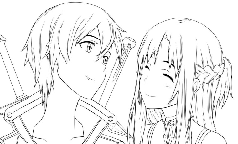 Аниме фон раскраска