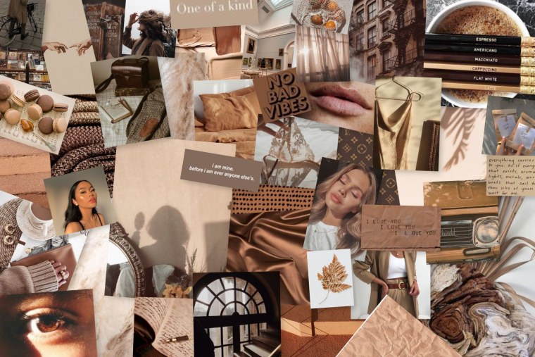 Эстетика коллаж бежевый