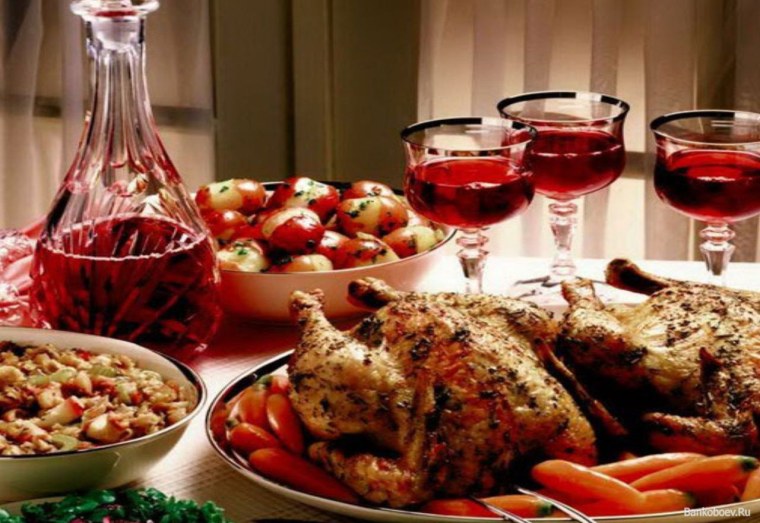 Царский стол с едой