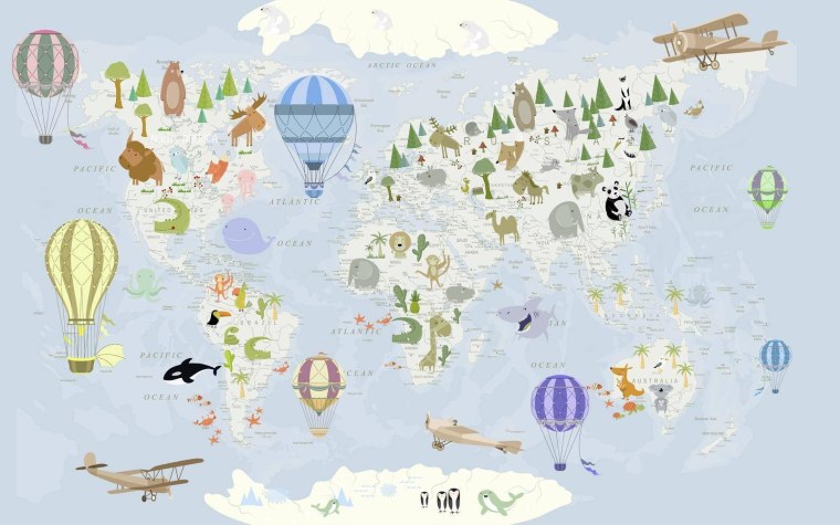 Детская карта мира