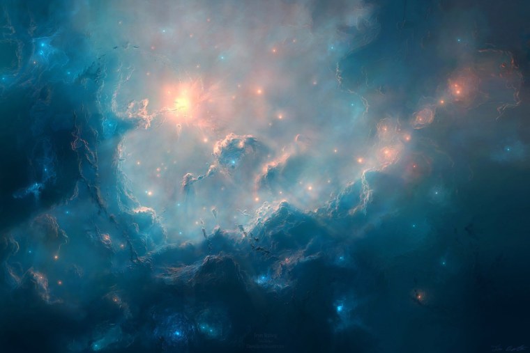 Голубая туманность космос