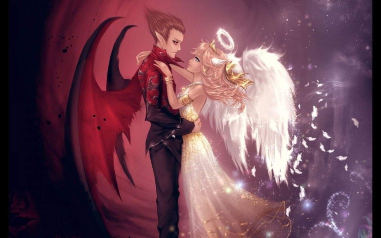 Ангел или демон аниме сёстры близняшки