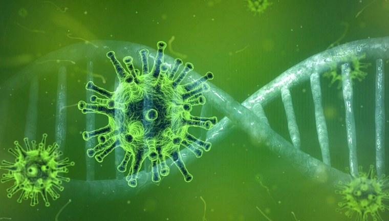 Вирус на черном фоне