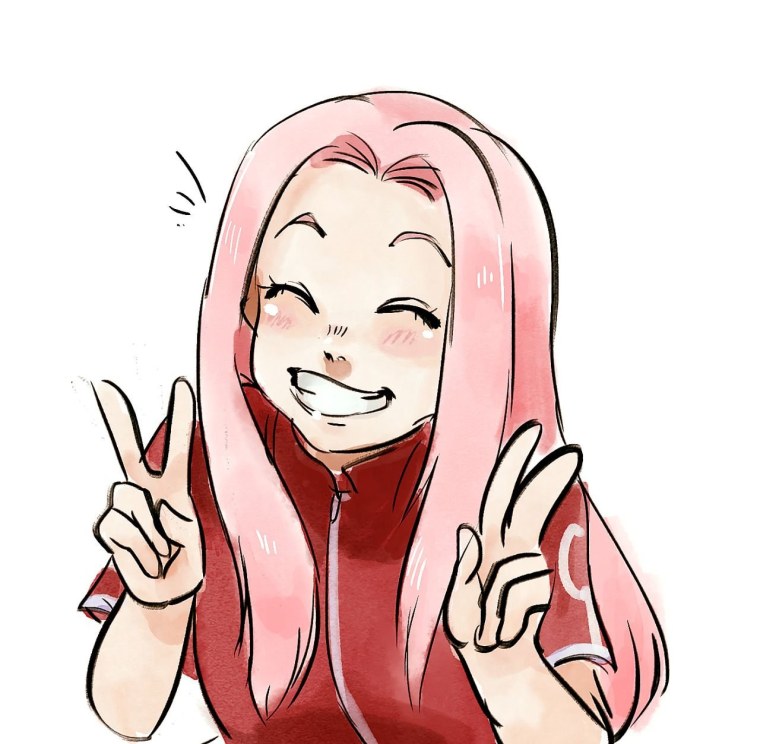 Аниме для срисовки Сакура Харуно