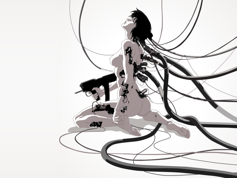 Призрак в доспехах аниме заброшенный город