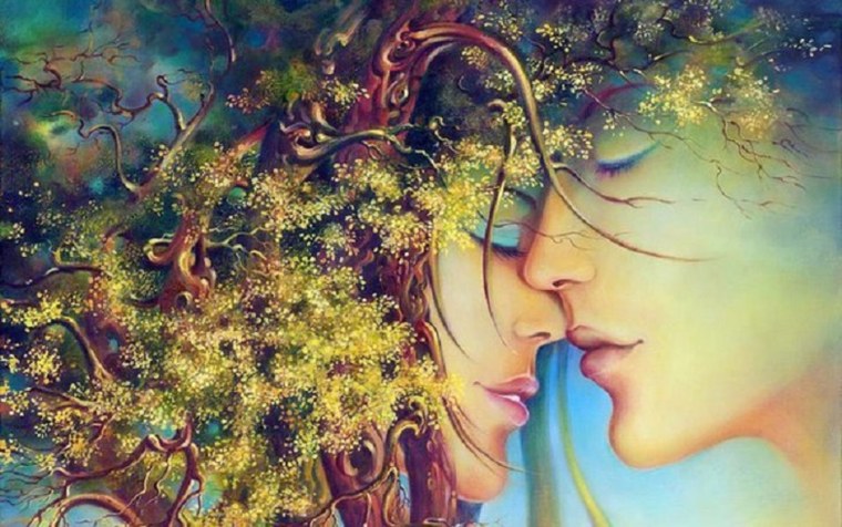 Абстракция женщина и природа