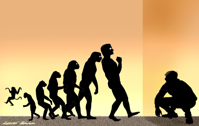 Эволюция человека хватит за мной ходить