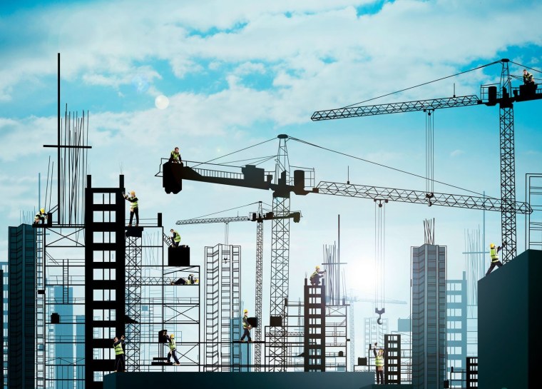 Стройка кран фон