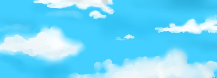 Облака на голубом небе мульт