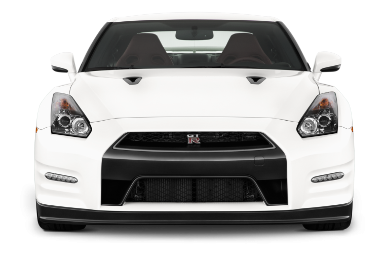 Nissan GTR r35 спереди белый