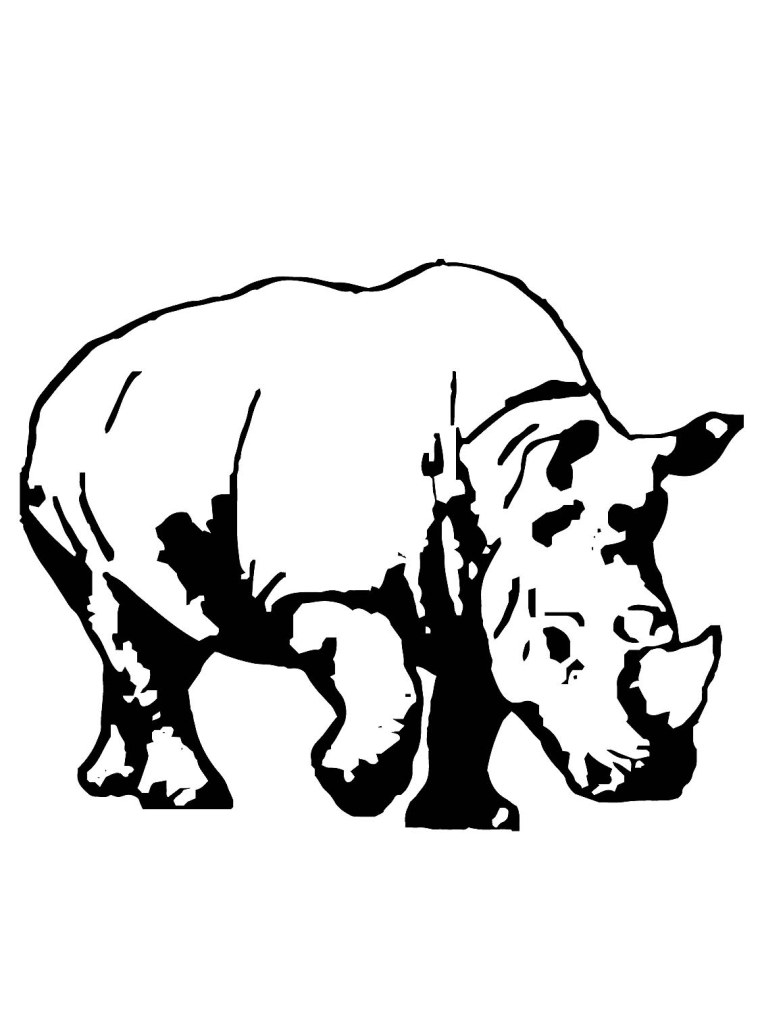 Силуэт носорога