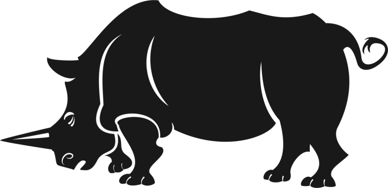 Белый носорог раскраска